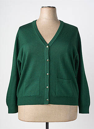 Gilet manches longues stretch vert MANTERO femme