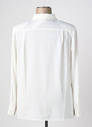 Chemisier tissage crêpe manches longues beige PRUNELLE femme
