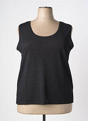 Top stretch sans manche noir PIER BÉ femme