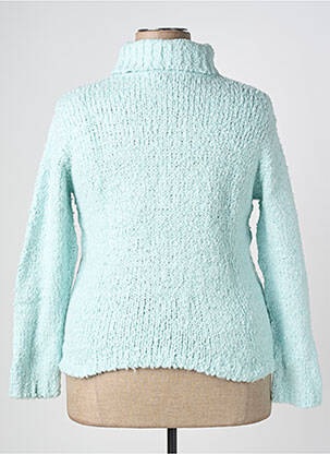 Pull col roulé stretch manches longues bleu KATMAI femme