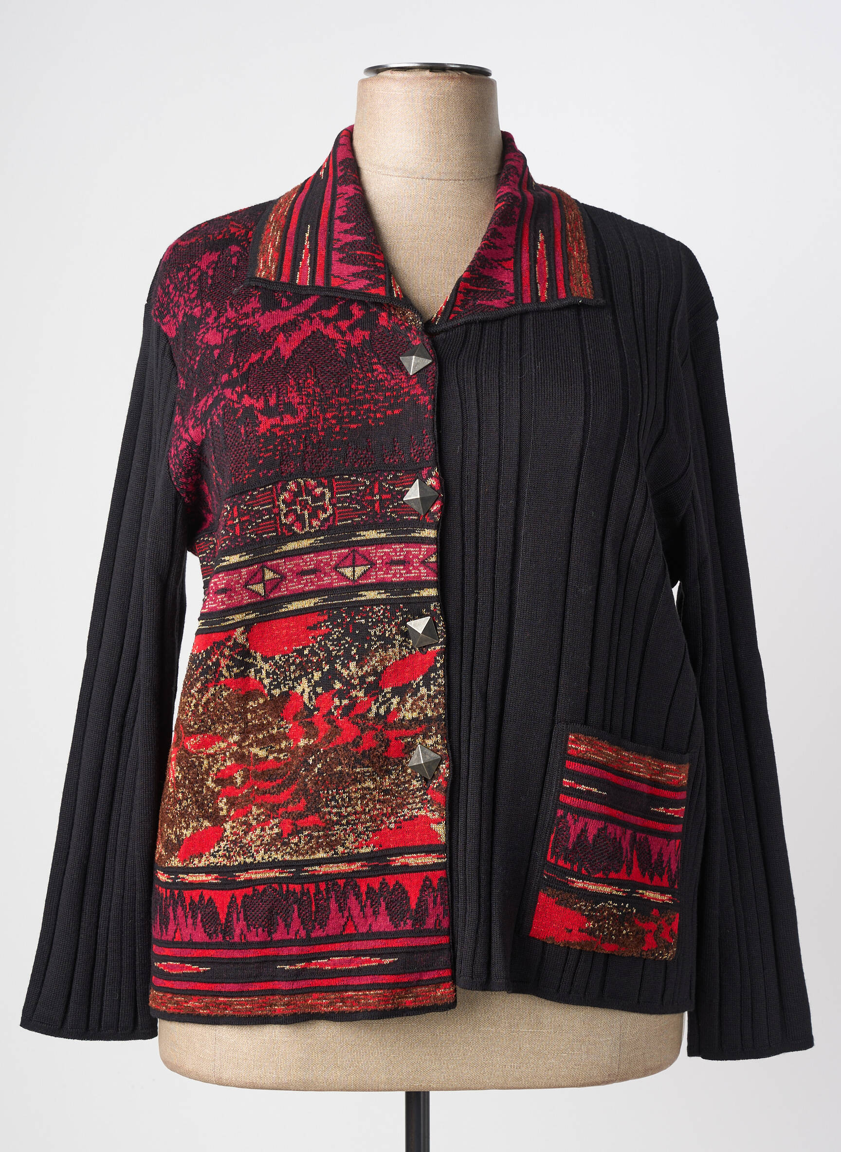 Gilet manches longues stretch noir RODAM femme