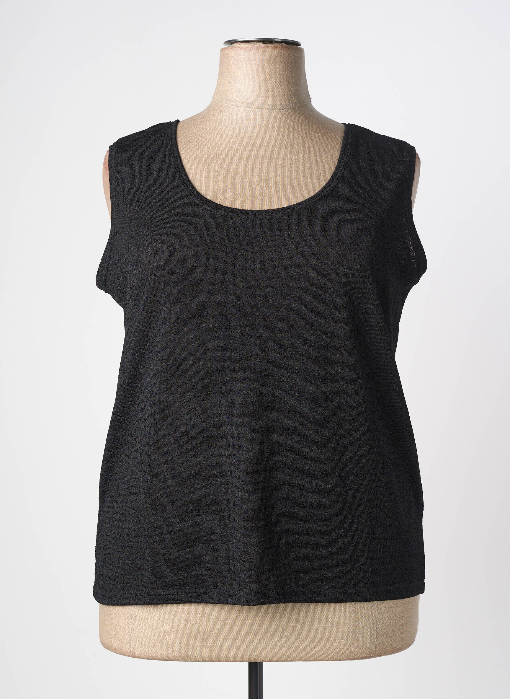 Top stretch sans manche noir PIER BÉ femme