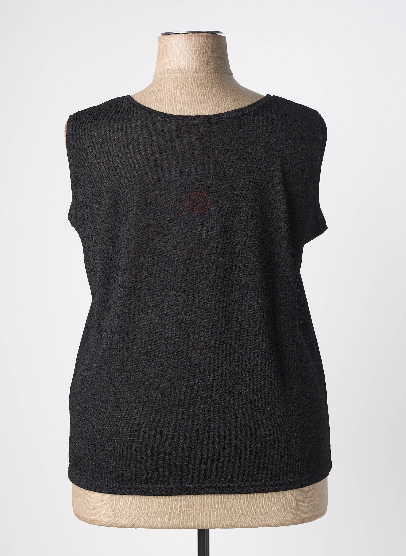 Top stretch sans manche noir PIER BÉ femme