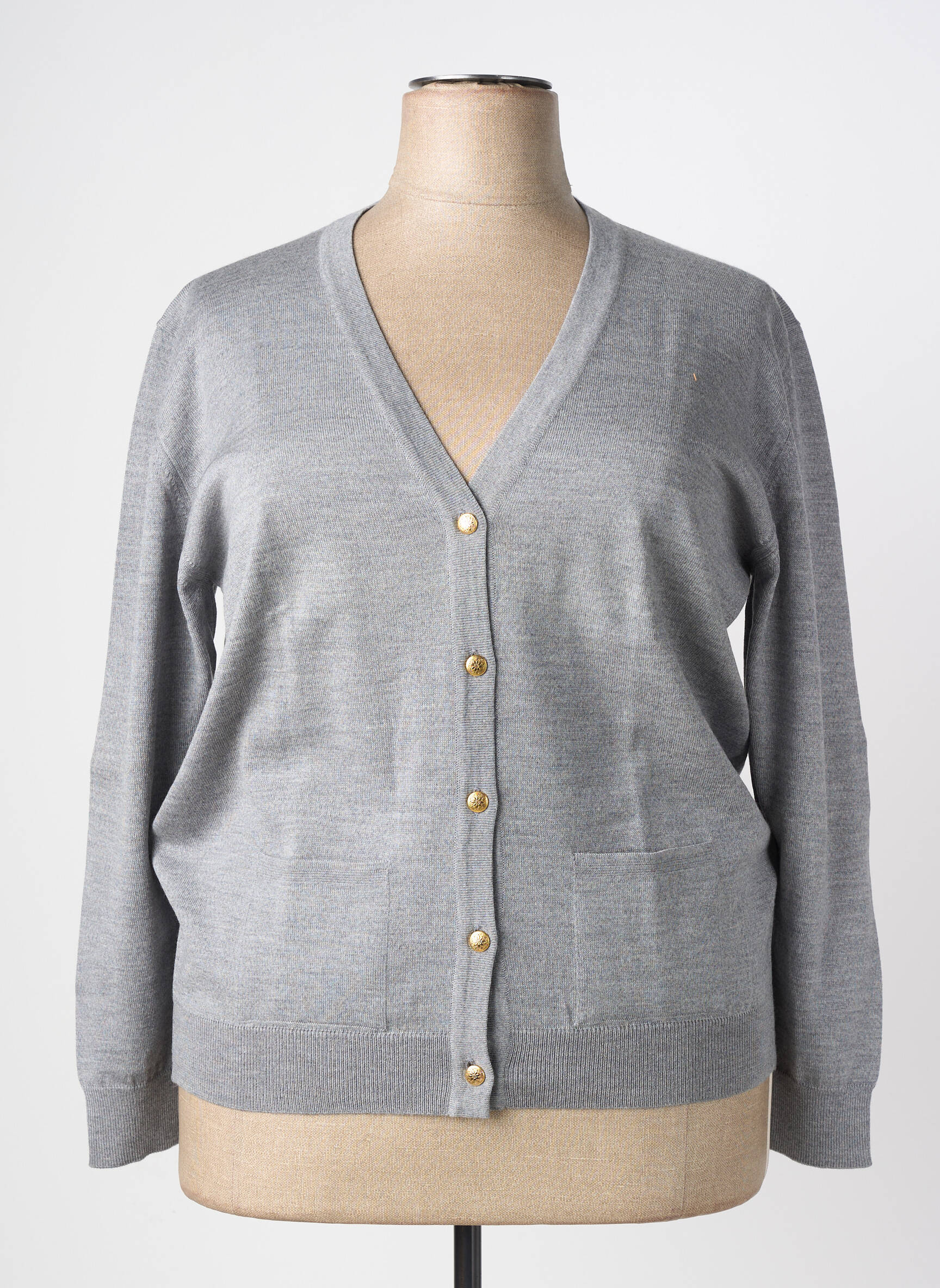 Gilet manches longues stretch gris ARMOR LUX femme