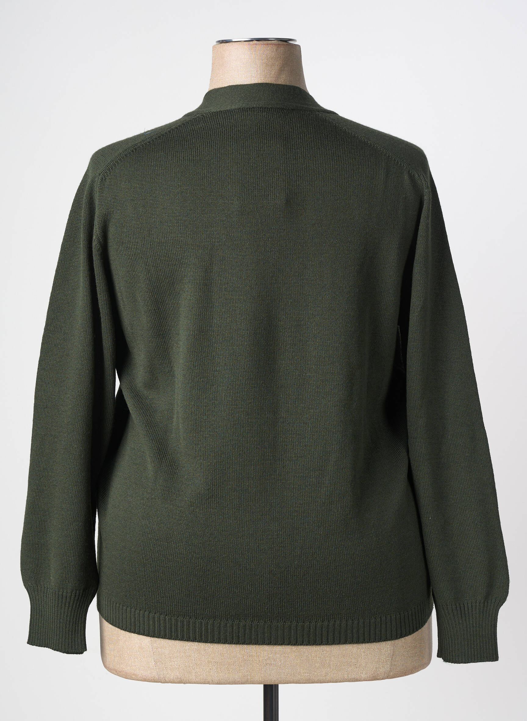 Gilet manches longues stretch vert EDWIGE femme