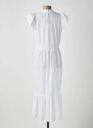 Robe longue manches courtes manches courtes blanc SOYACONCEPT femme