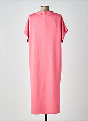 Robe mi-longue manches courtes manches courtes rose SOYACONCEPT femme