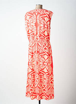 Robe longue imprimé fantaisie sans manche rouge SOYACONCEPT femme