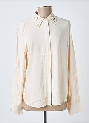 Chemisier coupe fluide manches longues beige SOYACONCEPT femme