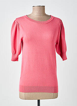 Pull stretch manches courtes rose SOYACONCEPT femme