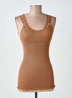 Top stretch sans manche marron SOYACONCEPT femme