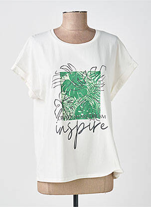 T-shirt coupe droite manches courtes beige SOYACONCEPT femme