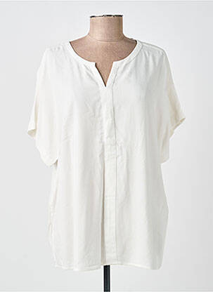 Blouse tissage popeline manches courtes beige SOYACONCEPT femme