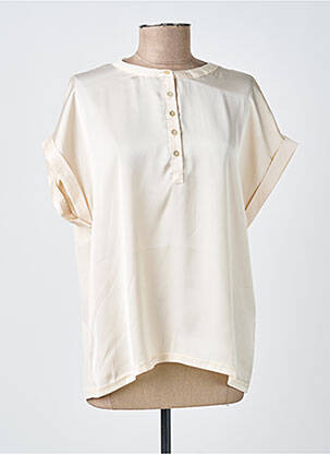 Blouse coupe fluide manches courtes beige SOYACONCEPT femme