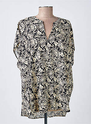 Blouse tissage popeline manches courtes noir SOYACONCEPT femme