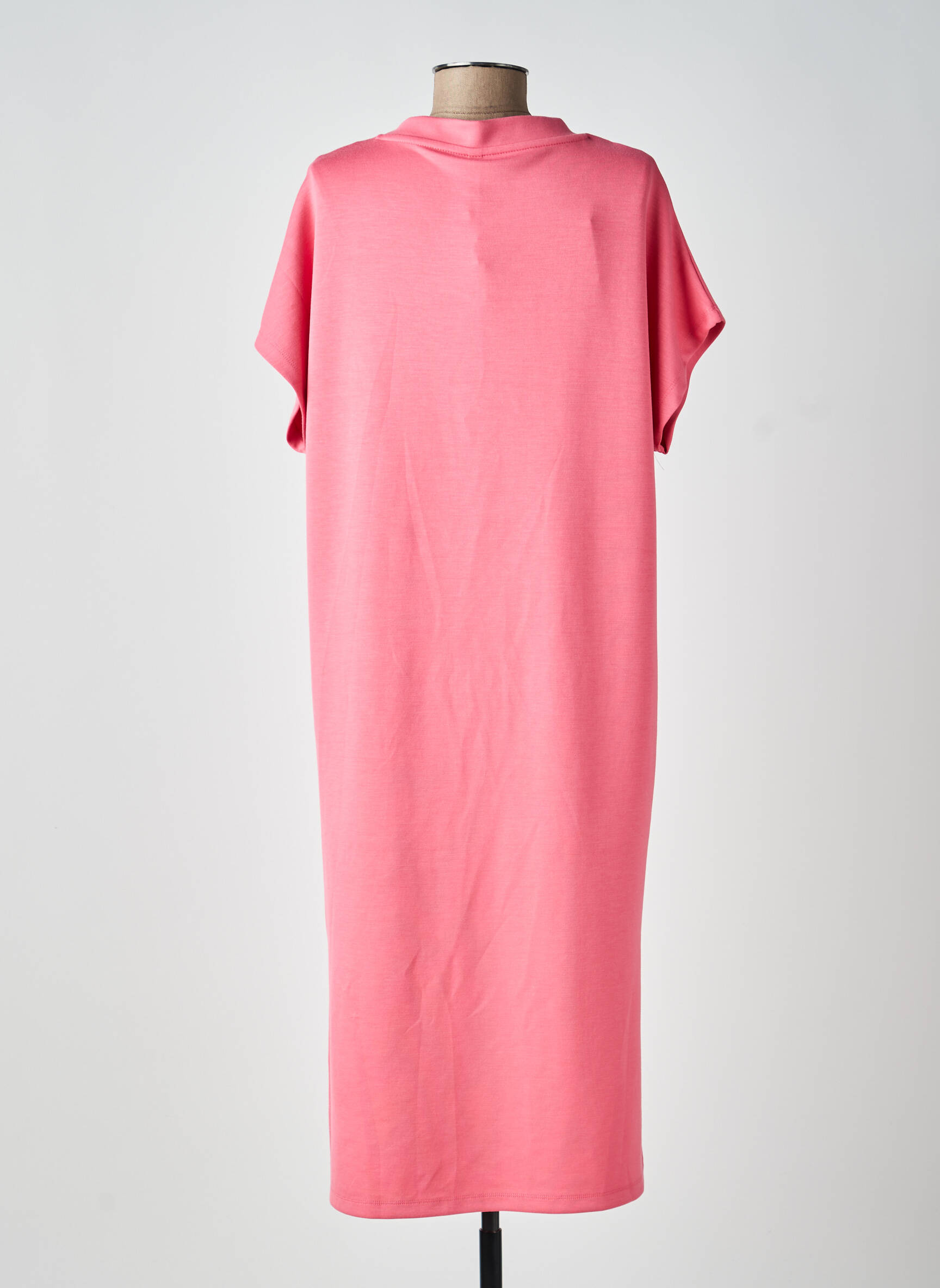 Robe mi-longue manches courtes manches courtes rose SOYACONCEPT femme