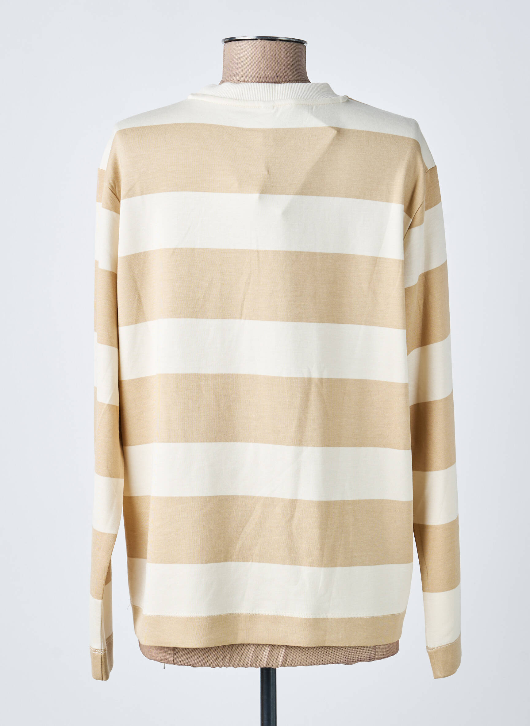 Sweat-shirt stretch manches longues beige SOYACONCEPT femme