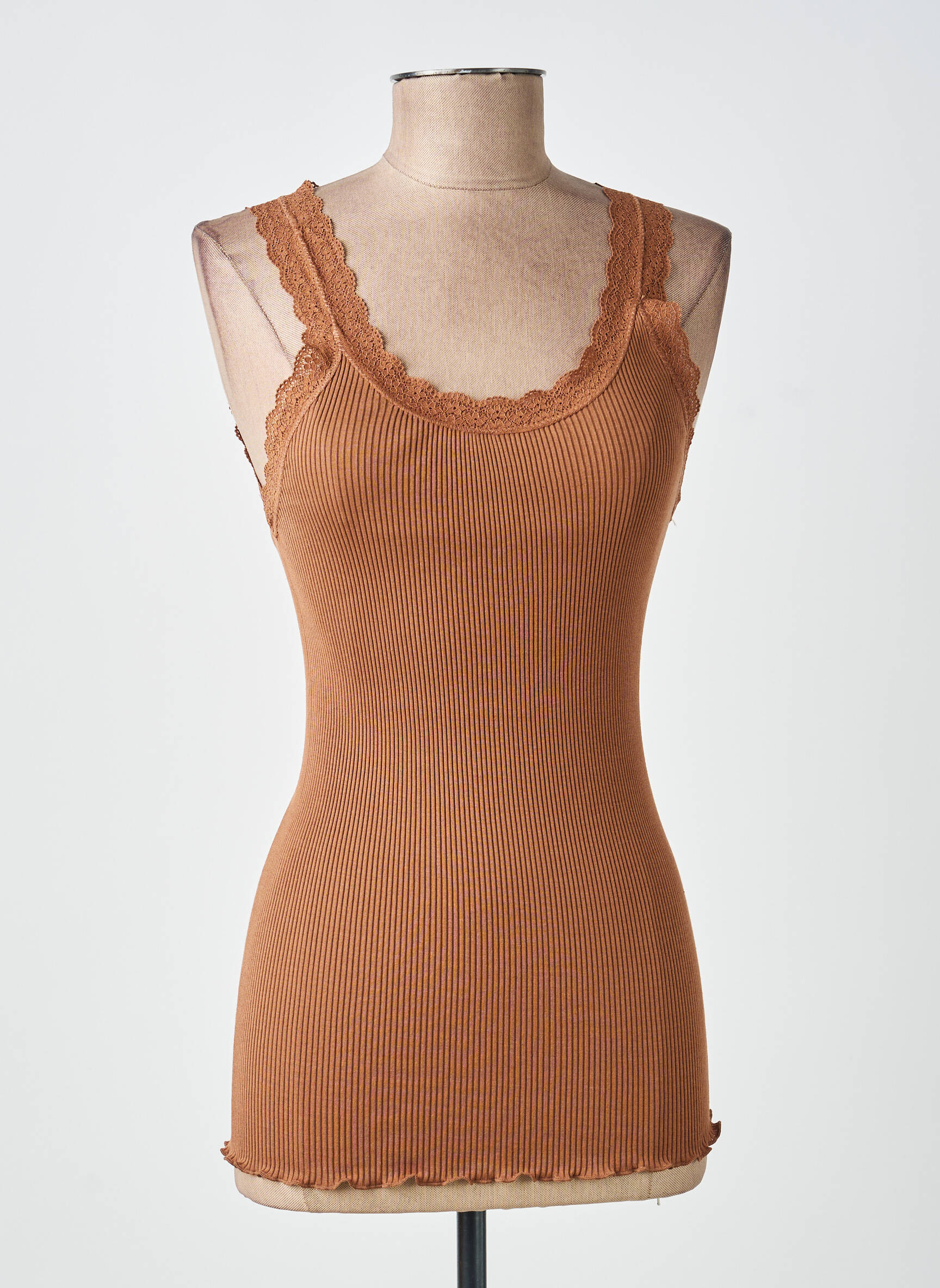 Top stretch sans manche marron SOYACONCEPT femme