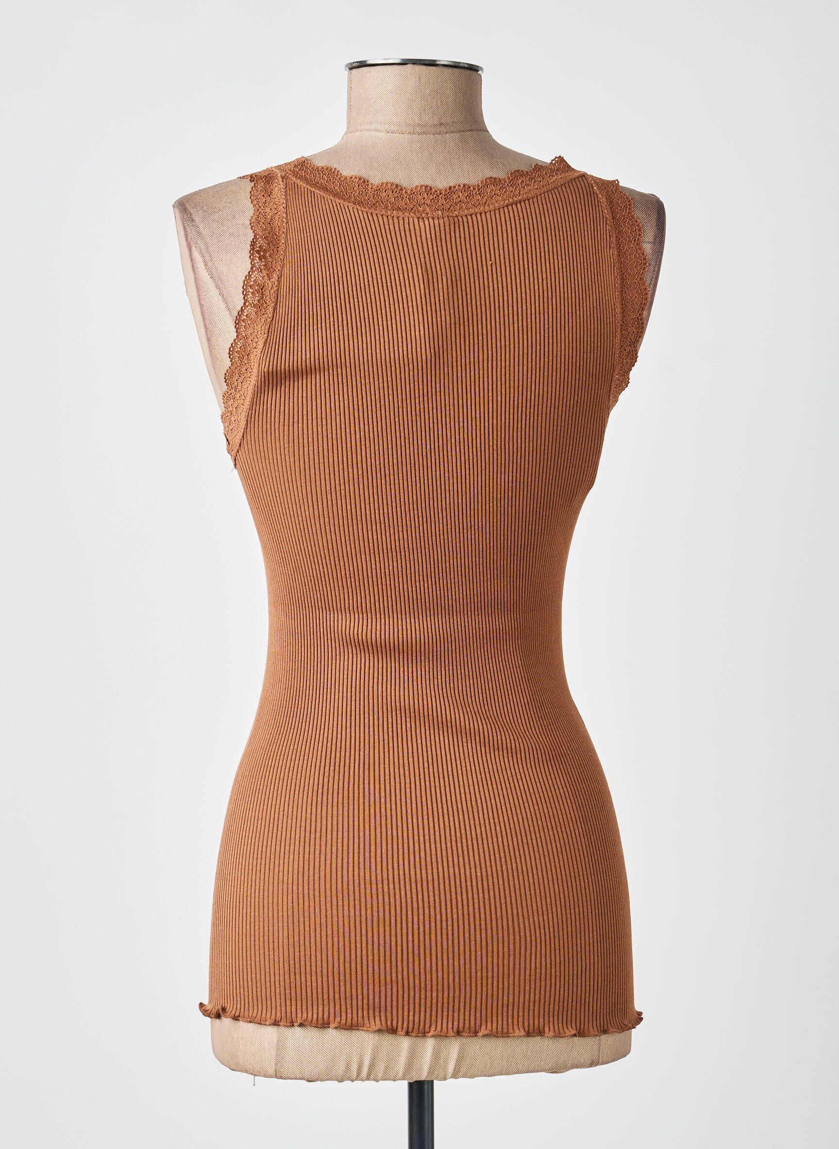 Top stretch sans manche marron SOYACONCEPT femme