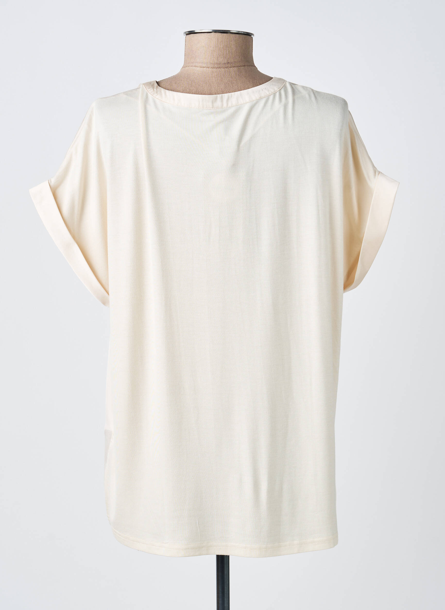 Blouse coupe fluide manches courtes beige SOYACONCEPT femme