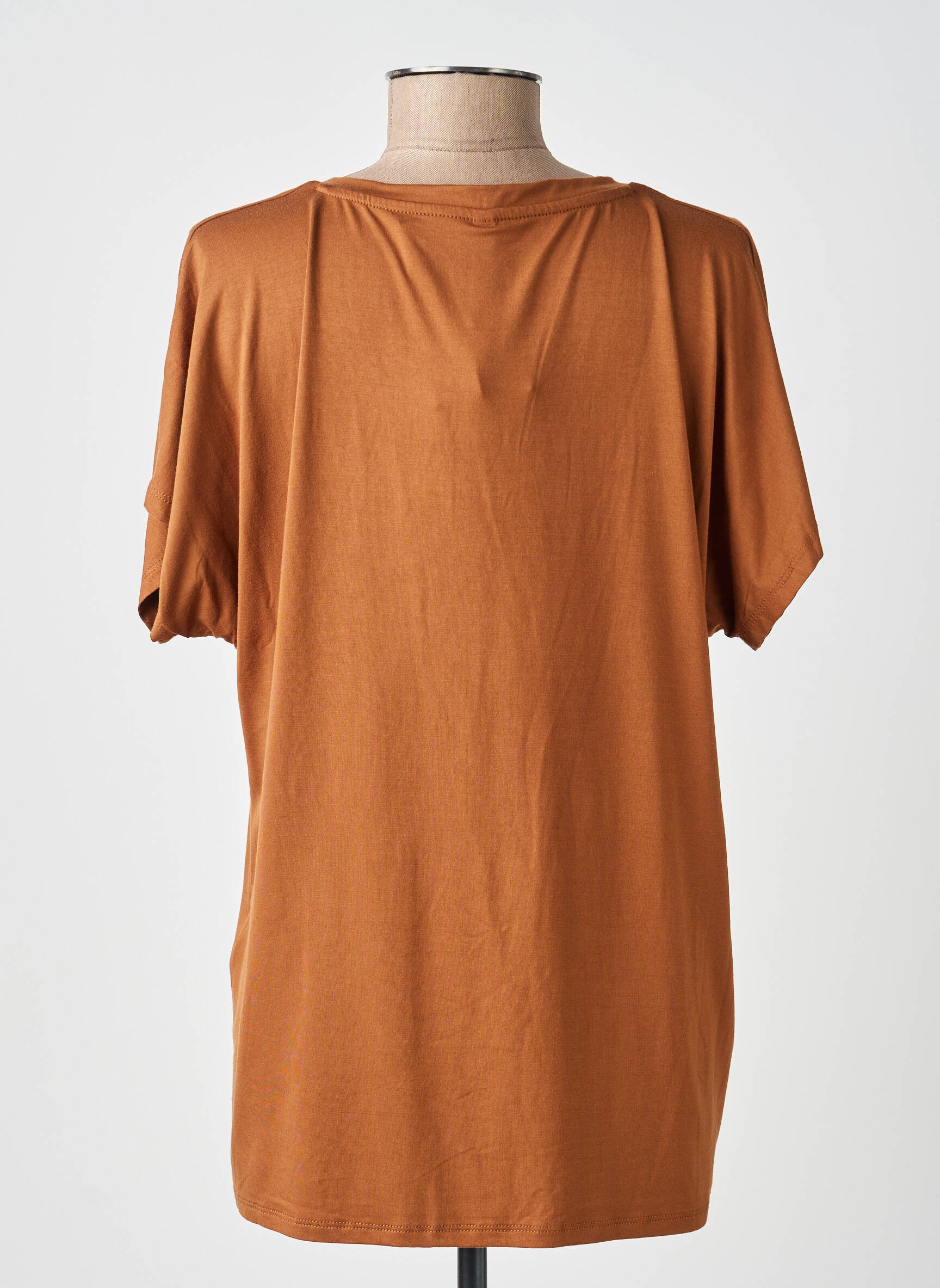 T-shirt coupe droite manches courtes marron SOYACONCEPT femme