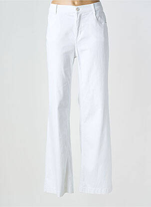 Jeans coupe large poches taille haute blanc ANNA MONTANA femme