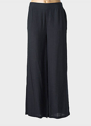 Pantalon large tissage popeline taille normale noir ÉTYMOLOGIE femme