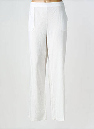 Pantalon large tissage popeline taille normale blanc ÉTYMOLOGIE femme