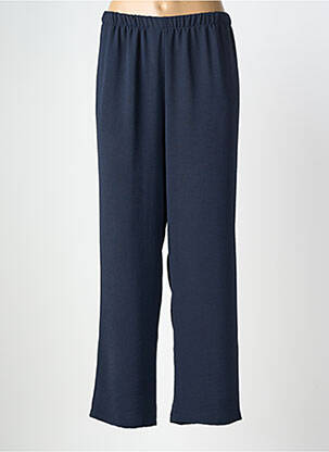 Pantalon droit tissage crêpe taille normale bleu AZAY femme