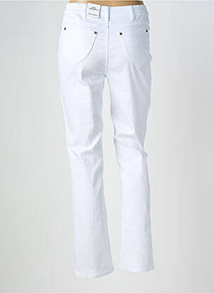 Jeans coupe slim taille haute taille haute blanc ANNA MONTANA femme
