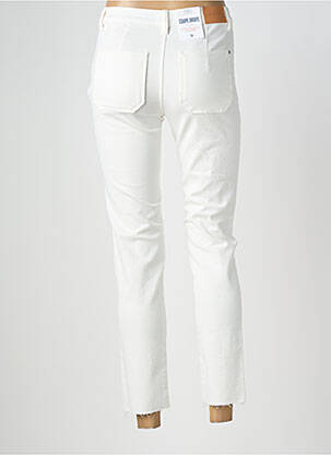 Jeans coupe slim taille haute taille haute blanc C'EST BEAU LA VIE femme