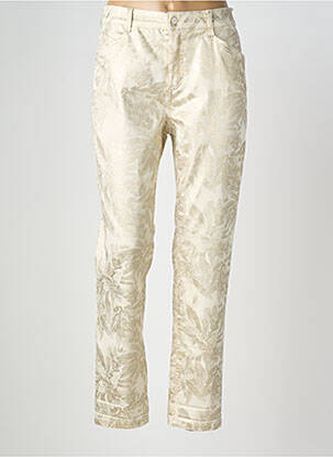Pantalon slim stretch taille normale or ANNA MONTANA femme