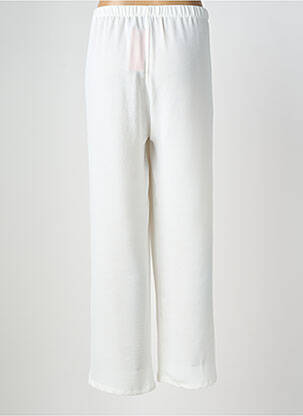 Pantalon droit tissage crêpe taille normale blanc AZAY femme