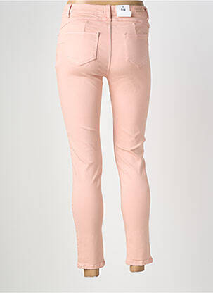 Jeans coupe slim stretch taille normale rose C'EST BEAU LA VIE femme