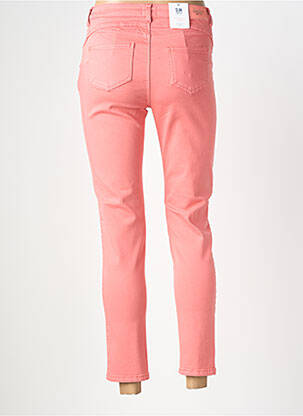 Jeans coupe slim stretch taille normale rose fonce C'EST BEAU LA VIE femme