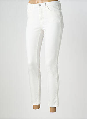 Jeans coupe slim stretch taille normale blanc C'EST BEAU LA VIE femme