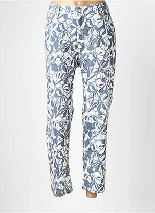 Pantalon slim tissage popeline taille normale gris ANNA MONTANA femme