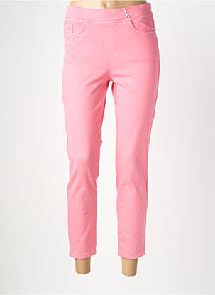 Pantalon 7/8 stretch taille normale rose ANNA MONTANA femme