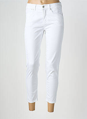 Pantalon 7/8 stretch taille normale blanc ANNA MONTANA femme