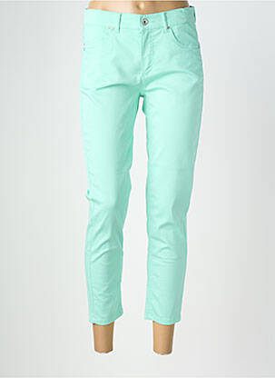 Pantalon 7/8 stretch taille normale vert ANNA MONTANA femme