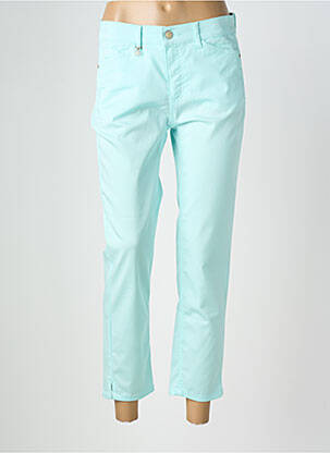 Pantalon 7/8 stretch taille normale bleu ANNA MONTANA femme