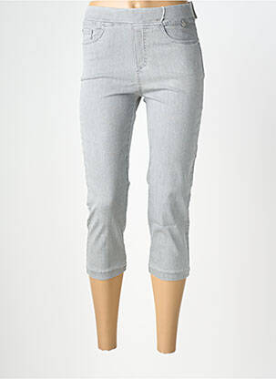 Pantacourt stretch taille normale gris ANNA MONTANA femme