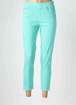 Pantalon 7/8 stretch taille normale vert ANNA MONTANA femme