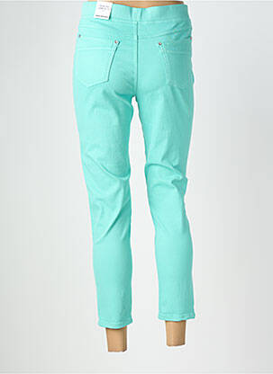 Pantalon 7/8 stretch taille normale vert ANNA MONTANA femme