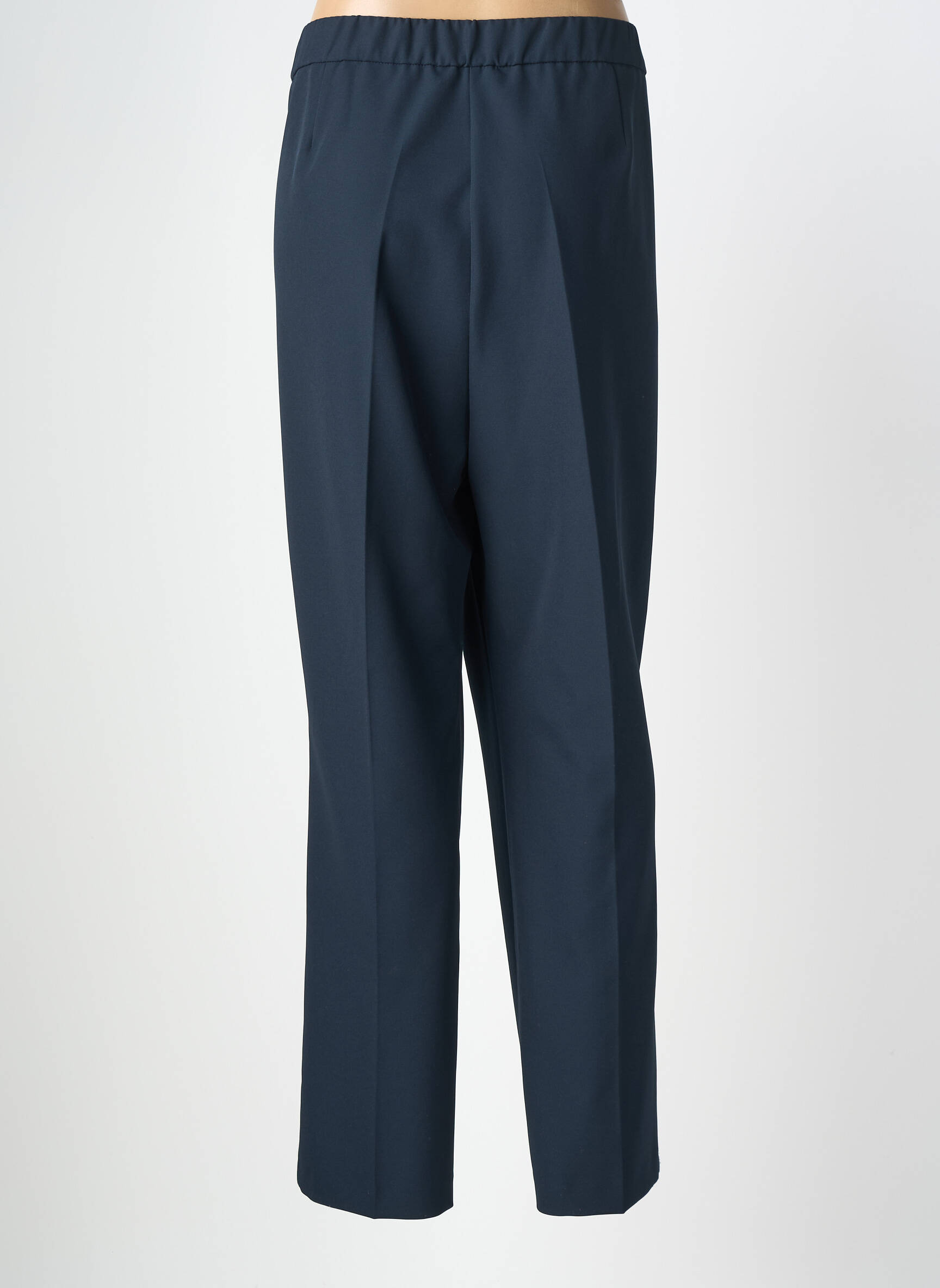 Pantalon droit stretch taille normale bleu ANNA MONTANA femme