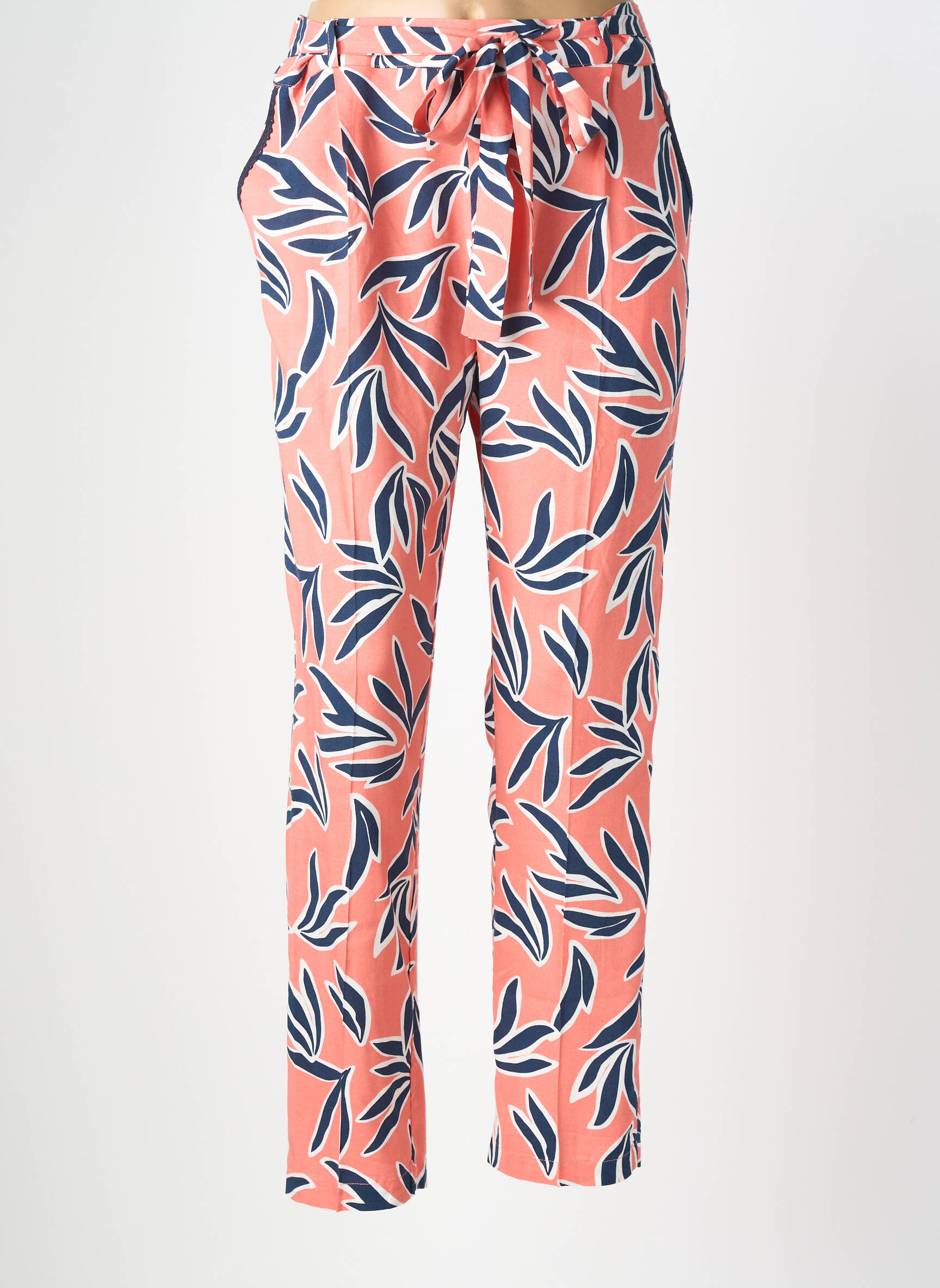Pantalon slim taille élastique taille normale rose ÉTYMOLOGIE femme