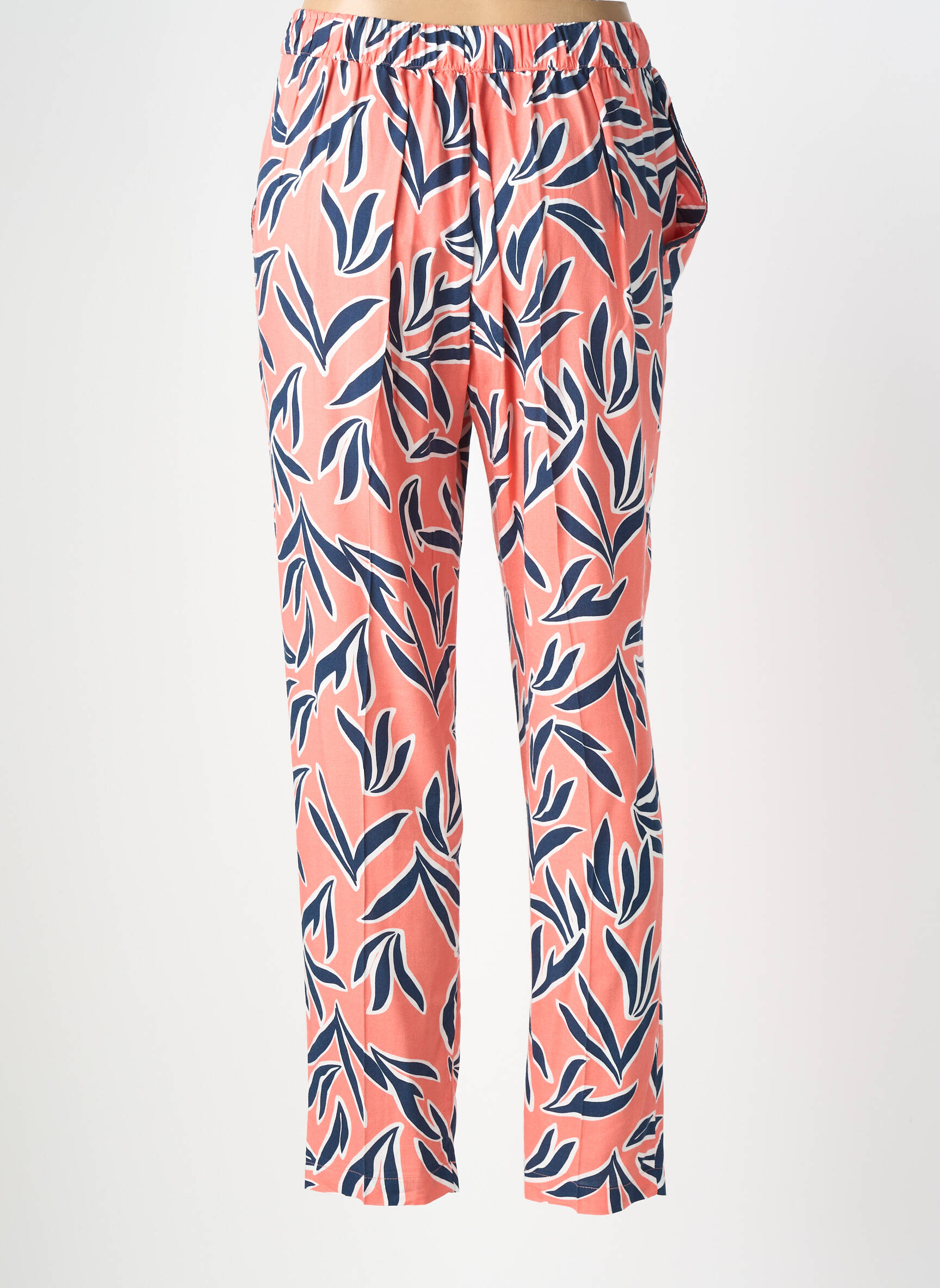 Pantalon slim taille élastique taille normale rose ÉTYMOLOGIE femme