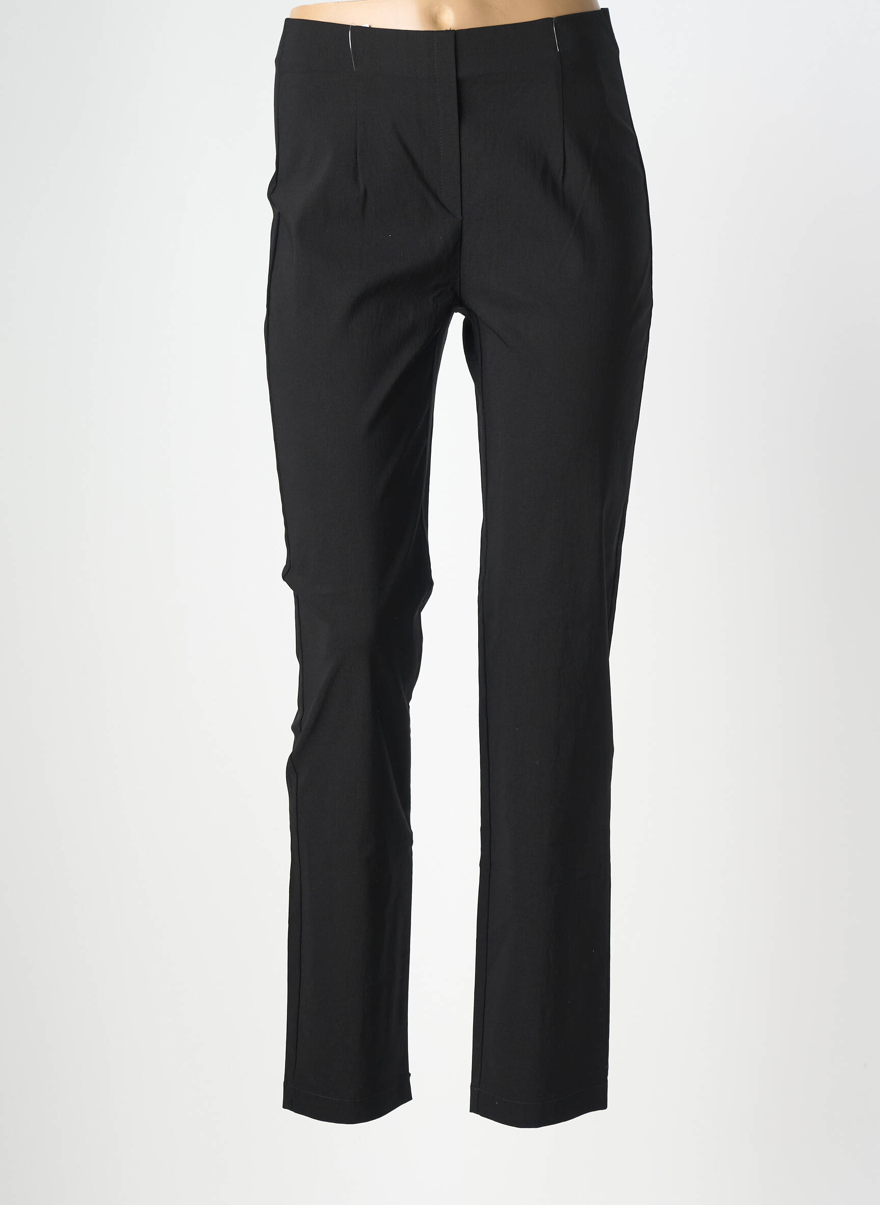 Pantalon slim taille haute taille haute noir ANNA MONTANA femme