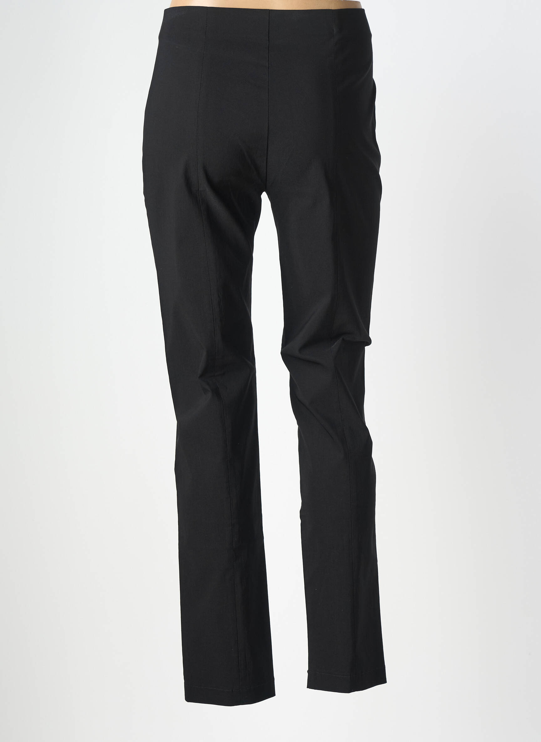 Pantalon slim taille haute taille haute noir ANNA MONTANA femme