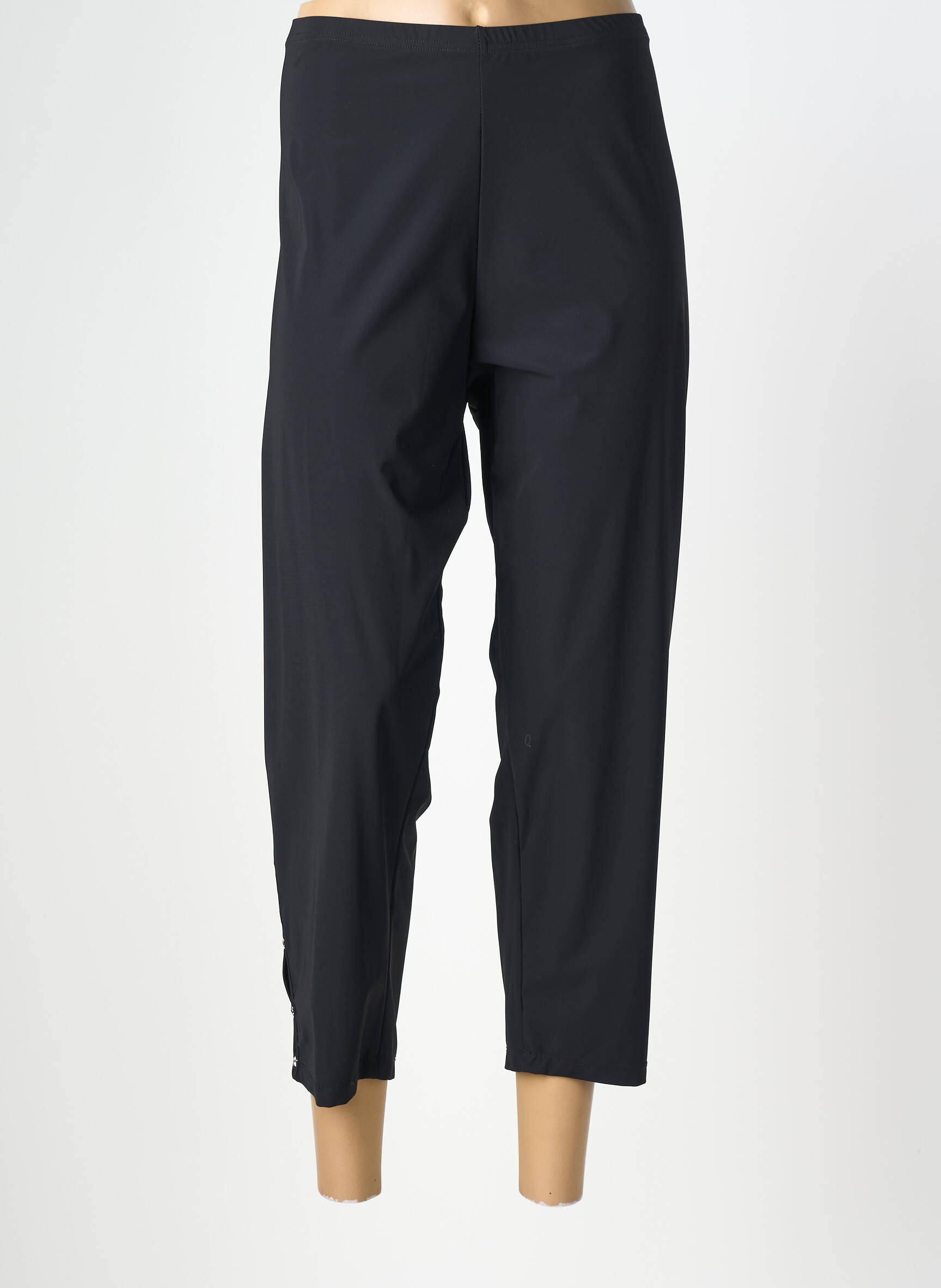 Pantacourt stretch taille normale noir MALOKA femme